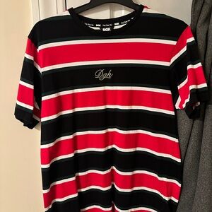 New DGK Men's Striped T-Shirt - Red, Black & Green(Gucci Colors/Print)